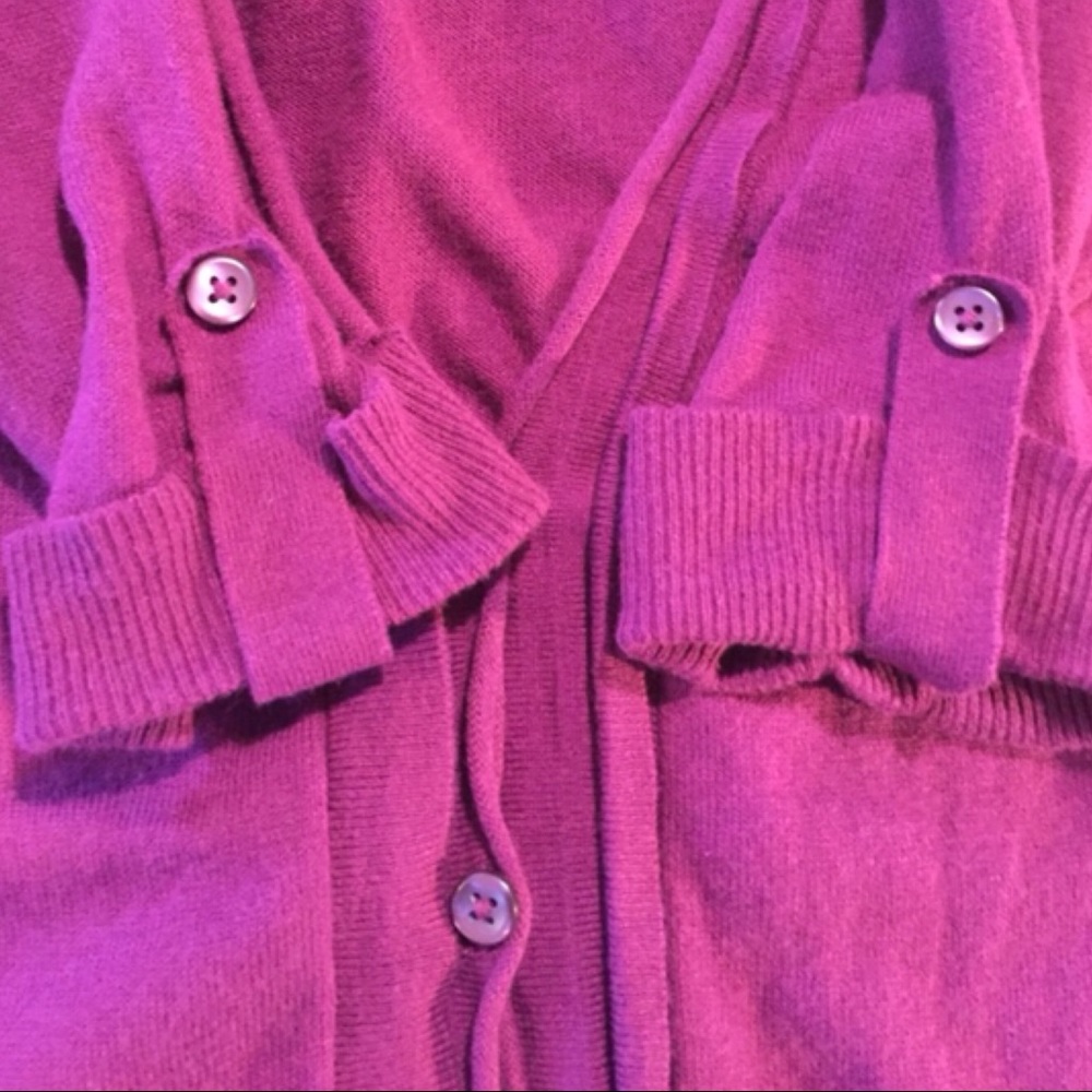 LOFT Button Down 3/4 Sleeve Knit Cardigan - Picture 2 of 7
